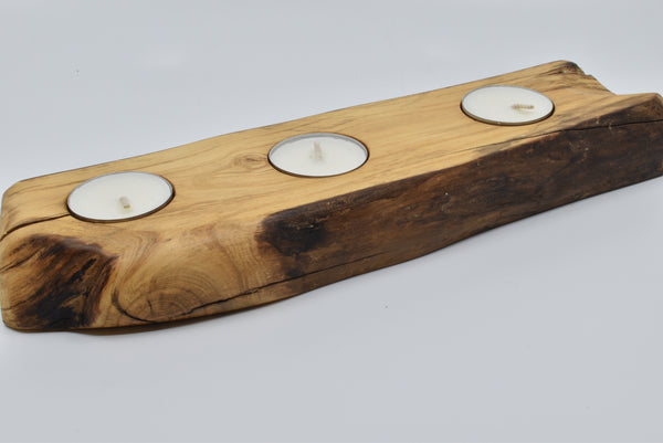 Wood Apple Tealight Holder WHTL021