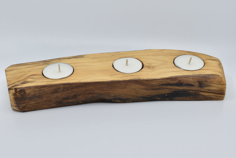 Wood Apple Tealight Holder WHTL021